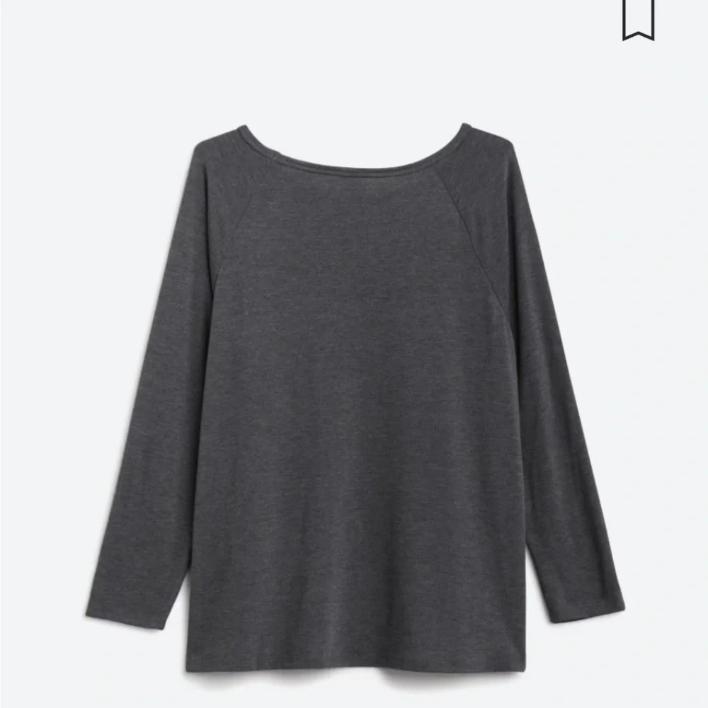 Mixed Material Long Sleeve Top - Picture 3 of 3